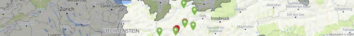 Map view for Pharmacies emergency services nearby Bach (Reutte, Tirol)
